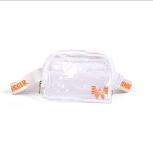 Whataburger Clear Mesh Fanny Pack Crossbody w/Inside Pocket Belt Bag